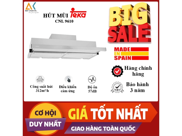 Máy Hút Mùi Lắp Âm Dạng Kéo Teka CNL 9610 - Xuất Xứ Bồ Đào Nha